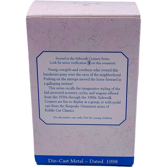 1998 Hallmark Keepsake 1939 MOBO HORSE Sidewalk Cruisers Ornament in Mint Box - Picture 2 of 7